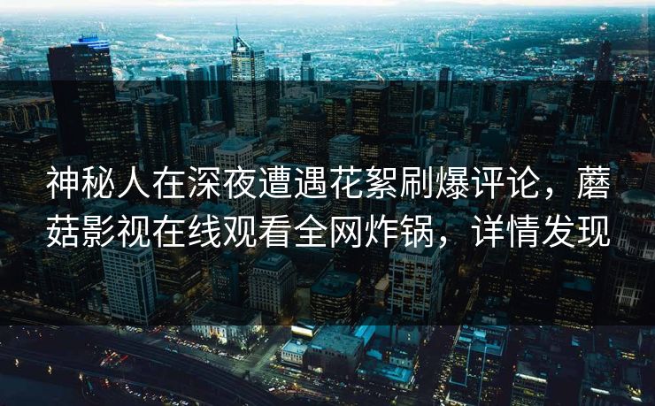 神秘人在深夜遭遇花絮刷爆评论，蘑菇影视在线观看全网炸锅，详情发现